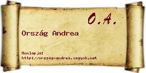 Ország Andrea névjegykártya